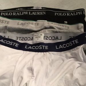 3 Mens Boxer Briefs 1 Polo 2 Lacoste New No Tags